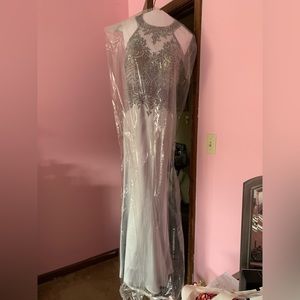 Gray prom dress